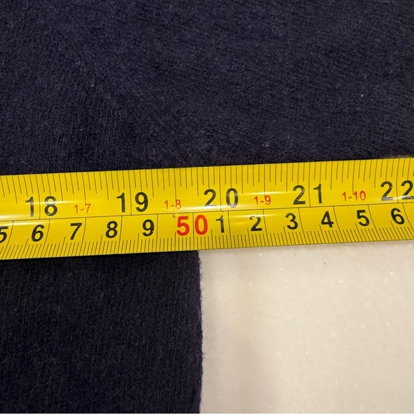 Hadley Vintage Women’s 100% Cashmere Handmade Navy Cardigan Sweater  Sz M - Picture 7 of 15